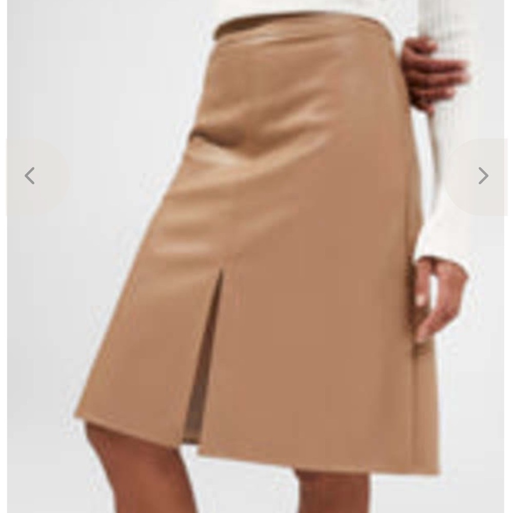 French Connection Tan A-Line Skirt
